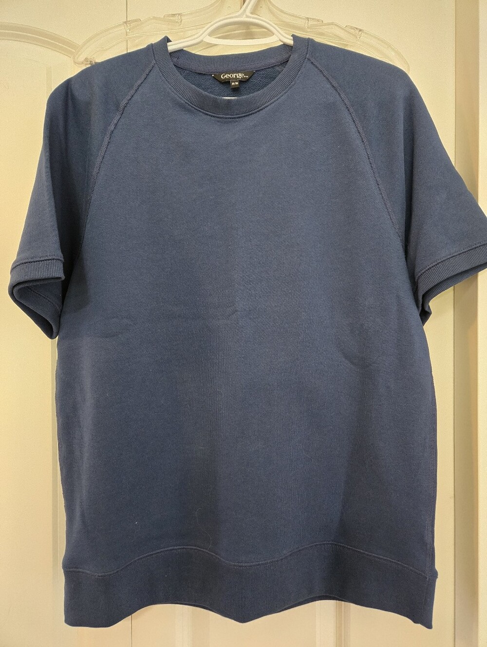 George Men' Short-Sleeve Crewneck Sweatshirt Tee - Blue
